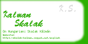 kalman skalak business card